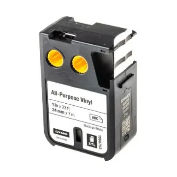 Dymo XTL Black on White Label Printer Tape, 7 m Length, 24 mm Width - 1868753 product image