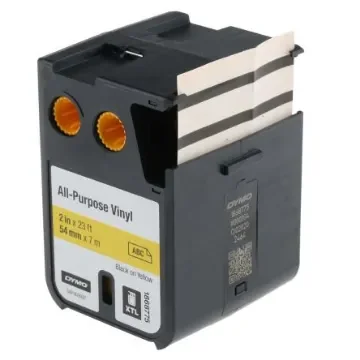 Dymo XTL Black on Yellow Label Printer Tape, 7 m Length, 54 mm Width - 1868775 product image