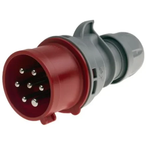 Scame, Optima IP44 Red Cable Mount 6P + E Industrial Power Plug, Rated At 16A, 415 V - 213.1637-7 product image