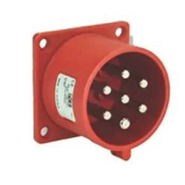 Scame, Optima Seven IP44 Red Panel Mount 6P + E Industrial Power Plug, Rated At 32A, 415 V - 243.3297-7 product image