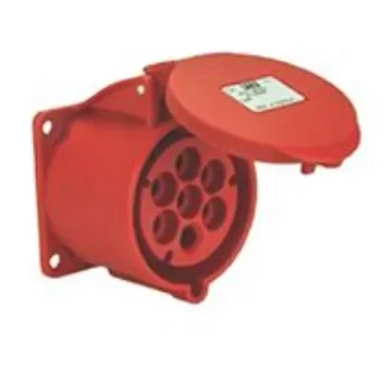 Scame, Optima IP44 Red Panel Mount 6P + E Industrial Power Socket, Rated At 32A, 415 V - 413.3267-7 product image
