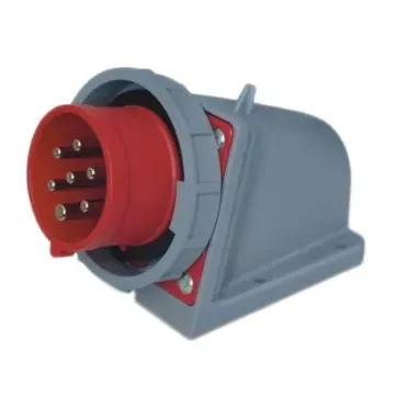 Scame, Optima IP67 Red Wall Mount 6P + E Right Angle Industrial Power Plug, Rated At 16A, 415 V - 245.1697-7 product image