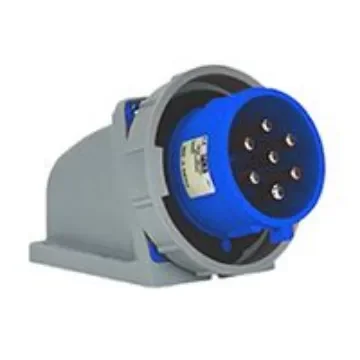 Scame, Optima IP67 Red Wall Mount 6P + E Right Angle Industrial Power Plug, Rated At 32A, 415 V - 245.3297-7 product image