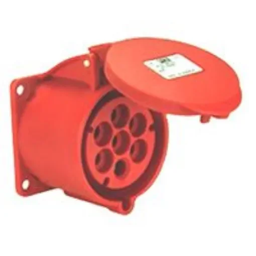 Scame, Optima IP67 Red Panel Mount 6P + E Industrial Power Socket, Rated At 16A, 415 V - 418.1667-7 product image