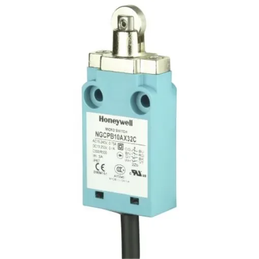 Honeywell NGC Series Roller Plunger Limit Switch, 2NO/2NC, IP67, DPDT, Plastic Housing, 10mA Max - NGCPB50AX32C product image