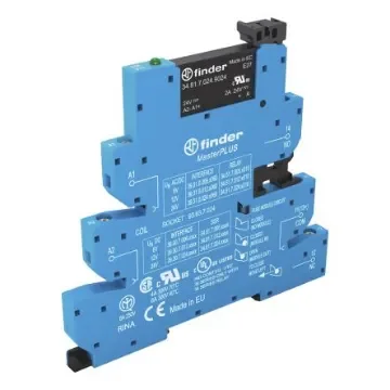 Finder 39 Series Interface Relay, DIN Rail Mount, 240V ac/dc Coil, SPST, 1-Pole - 39.30.0.240.9024 product image