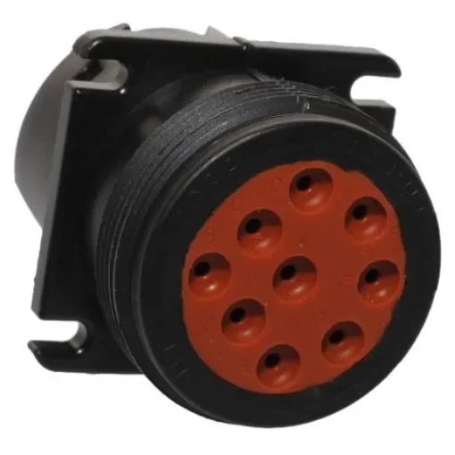 Delphi, HES Automotive Connector Plug Black Panel Mount 9 Way, Crimp Termination 13690621 product image