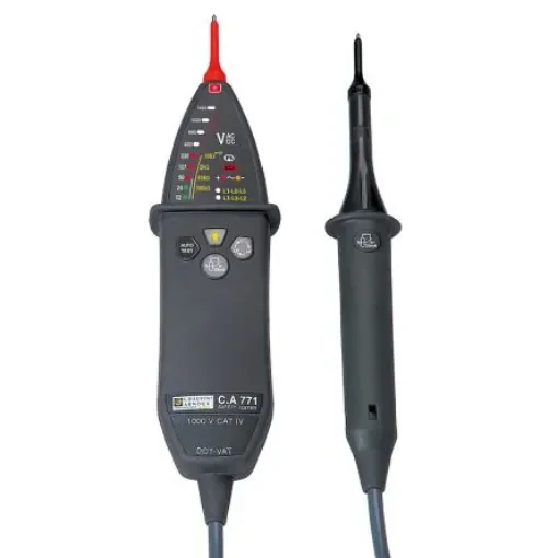 Chauvin Arnoux CA 771, LED Voltage tester, 1000 V ac, 1400V dc, Continuity Check, Battery Powered, CAT IV - P01191771 product image
