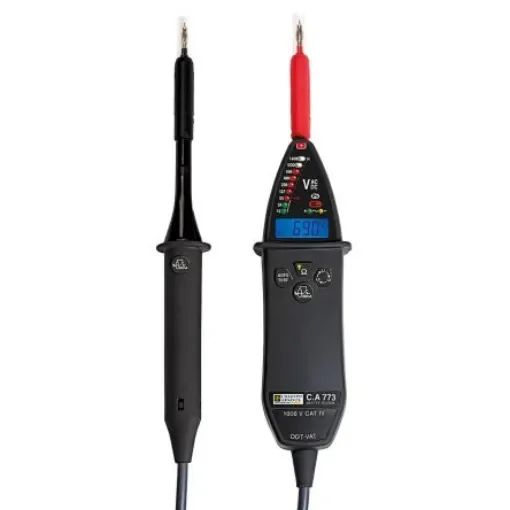 Chauvin Arnoux CA 773 IP2X, Backlit LCD, LED Voltage tester, 1000 V ac, 1400V dc, Continuity Check, Battery Powered, - P01191773A product image
