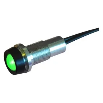 Oxley Green Panel Mount Indicator, 10.2mm Mounting Hole Size, IP68 - STR/LH10/24/FL30/H/GN product image