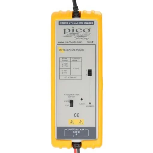 Pico Technology TA Series TA041 Oscilloscope Probe, Differential Type, 25MHz, 1:10, 1:100, BNC Connector product image