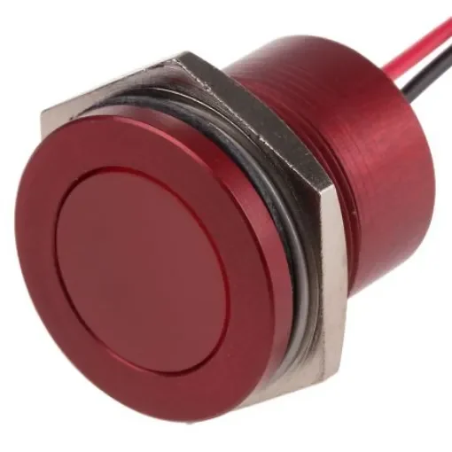RS PRO Red Panel Mount Indicator, 110V ac, 22mm Mounting Hole Size, Lead Wires Termination, IP67 - 8987700 product image