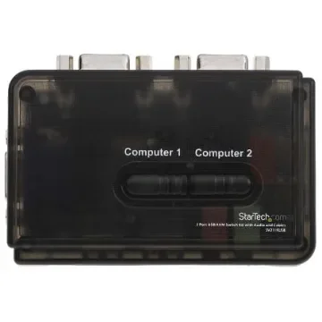 StarTech.com 2 Port USB VGA KVM Switch, 3.5 mm Stereo 2048 x 1536 Maximum Resolution - SV211KUSB product image