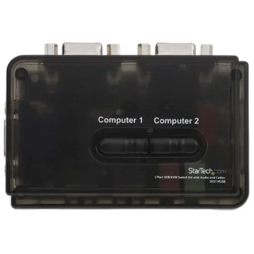 StarTech.com 2 Port USB VGA KVM Switch, 3.5 mm Stereo 2048 x 1536 Maximum Resolution - SV211KUSB product image