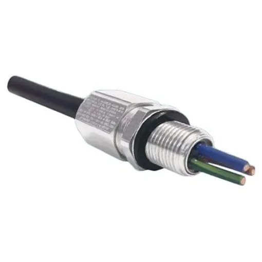 Moflash A2EX-QS Series Metallic Stainless Steel Cable Gland, M20 Thread, 11mm min., 15mm max., IP66, IP68 - 50213 product image