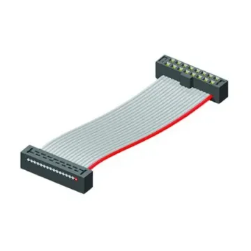 Samtec TCSD Series Flat IDC Socket Cable Assembly, 40-Way, 2mm Pitch, 250mm Length, Tiger Eye IDC to Tiger Eye IDC - TCSD-20-D-10.00-01-N product image