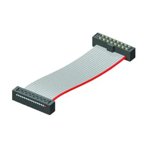 Samtec TCSD Series Flat IDC Socket Cable Assembly, 40-Way, 2mm Pitch, 250mm Length, Tiger Eye IDC to Tiger Eye IDC - TCSD-20-D-10.00-01-N product image