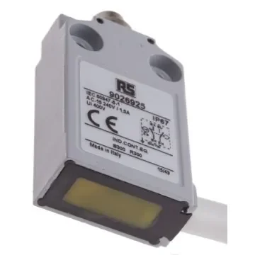 RS PRO Plunger Limit Switch, NO/NC, IP67, DPST, Die Cast Zinc Housing, 240V ac Max, 5A Max - 9026925 product image
