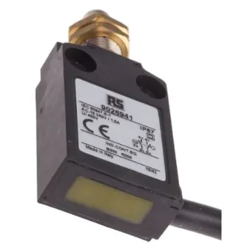 RS PRO Plunger Limit Switch, NO/NC, IP67, DPST, Thermoplastic Housing, 240V ac Max, 5A Max - 9026941 product image