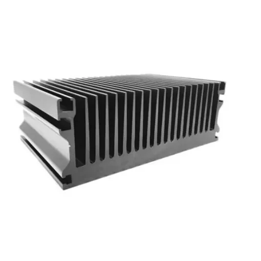 RS PRO Heatsink, Universal Rectangular Alu, 0.08°C/W, 200 x 215 x 77mm, PCB Mount - 9033141 product image