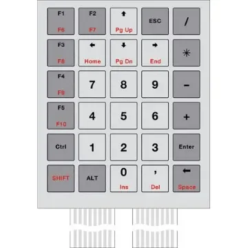 Bopla IP65 30 Key Copper Membrane Keypad - 70322030 FT EGP 30 D product image