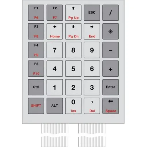 Bopla IP65 30 Key Copper Membrane Keypad - 70322030 FT EGP 30 D product image