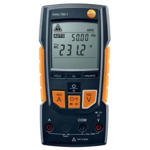 Testo 760-1 Handheld Digital Multimeter, 10A ac Max, 10A dc Max, 600V ac Max - 0590 7601 product image