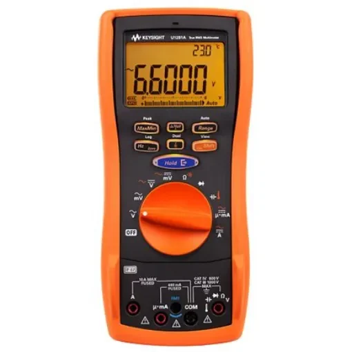 Keysight Technologies U1281A Handheld Digital Multimeter, True RMS, 10A ac Max, 10A dc Max, 1000V ac Max product image