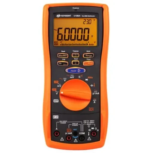 Keysight Technologies U1282A Handheld Digital Multimeter, True RMS, 10A ac Max, 10A dc Max, 1000V ac Max product image
