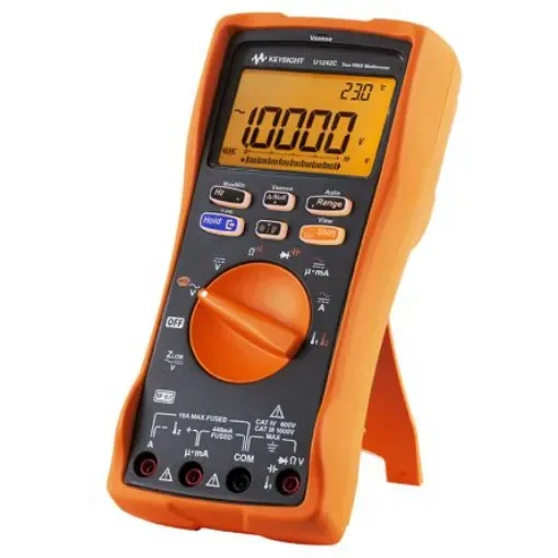 Keysight Technologies U1242C Handheld Digital Multimeter, True RMS, 10A ac Max, 10A dc Max, 1000V ac Max product image