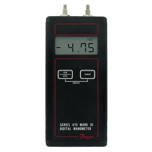 DWYER INSTRUMENTS 475-3-FM Differential Manometer With 2 Pressure Port/s, Max Pressure Measurement 7.22psi product image