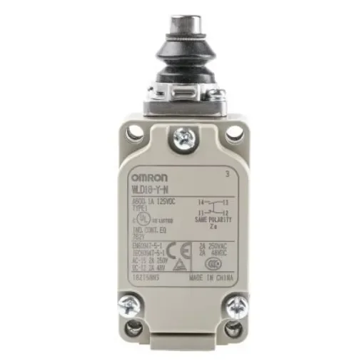 Omron WL Series Plunger Limit Switch, NO/NC, IP67, SPST, 500V ac Max, 10A Max - WLD18-Y-N product image