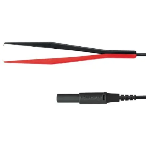 Schutzinger Black, Red Kelvin Clip, 1A, 17mm Jaw Opening, Gold Plating, 33 V ac, 70 V dc - KML 7848 Au / PZ / 150/ SW product image