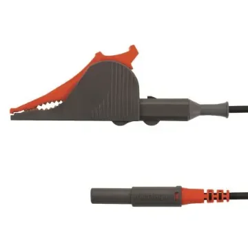 Schutzinger Black, Red Kelvin Clip, 1A, 17mm Jaw Opening, Gold Plating, 33 V ac, 70 V dc - KML 7852 Au / SAK / 150 / RT product image