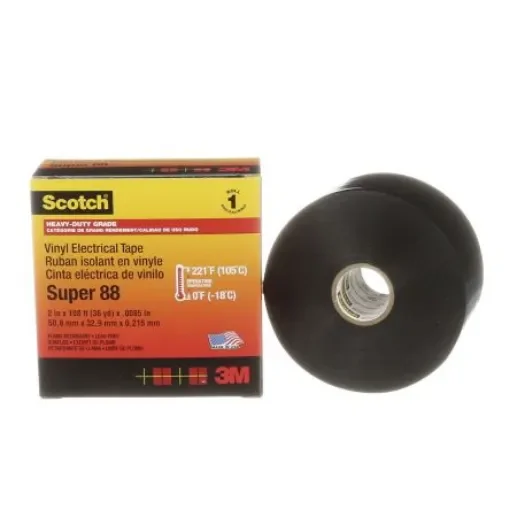 3M Scotch Super 88 Black PVC Electrical Insulation Tape, 50mm x 33m - Super 88 50mm x 33 m product image