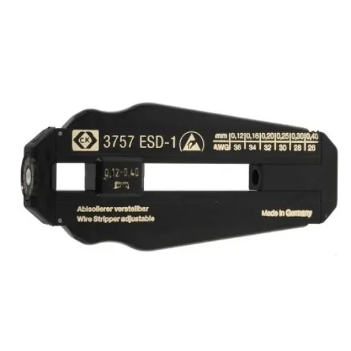 CK Wire Stripper, 0.12mm Min, 0.4mm Max, 98 mm Overall - T3757ESD 1 product image