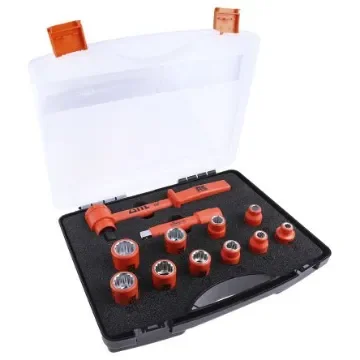 ITL Insulated Tools Ltd 12-Piece Imperial, Metric 1/2 in Standard Socket Set with Ratchet, 12 point, VDE/1000V - 9111477 product image