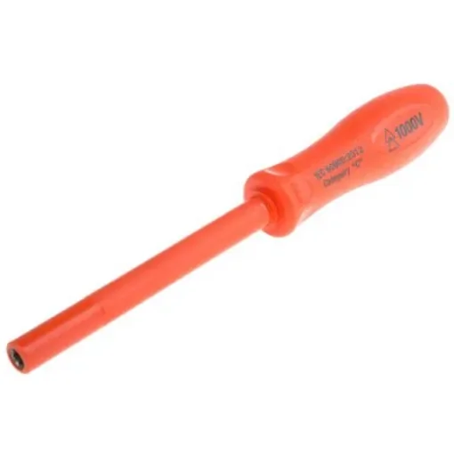 ITL Insulated Tools Ltd Hexagon Nut Driver, 4BA Tip, VDE/1000V, 105 mm Blade, 265 mm Overall - 9111512 product image