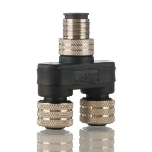 Brad from Molex 4 Pole M12 Plug to 4 Pole M12 Socket Adapter - 1200685105 product image