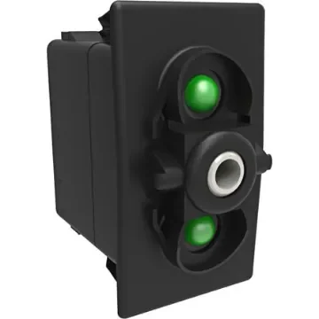 Carling Technologies Illuminated DPST, On-Off-On Rocker Switch Panel Mount - VJD2UHHC-00000-000 product image