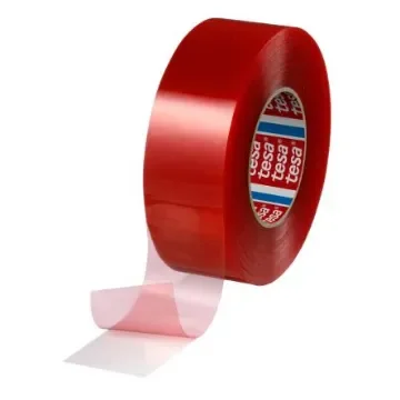 Tesa 4965 Transparent Double Sided Plastic Tape, 205mm Thick, 11,8 N/cm, PET Backing, 50mm x 50m - 04965-00014-00 product image
