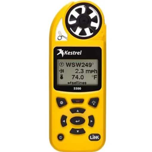 Kestrel 0855LVYEL Impeller Anemometer, 40m/s Max, Measures Air Flow, Altitude, Density, Density Altitude, Dew Point, product image
