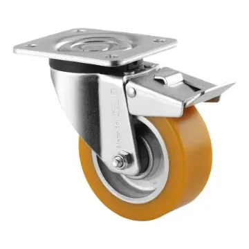 Tente Braked Swivel Castor Wheel, 300kg Capacity, 100mm Wheel - 3677ITP100P62 product image