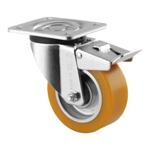 Tente Braked Swivel Castor Wheel, 300kg Capacity, 100mm Wheel - 3677ITP100P62 product image