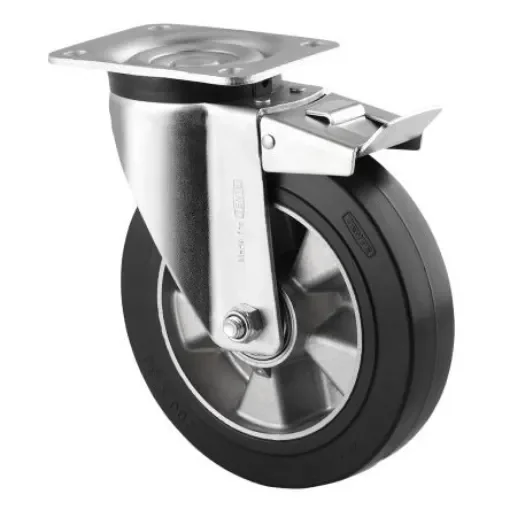 Tente Braked Swivel Castor Wheel, 300kg Capacity, 125mm Wheel - 3677IEP125P63 product image