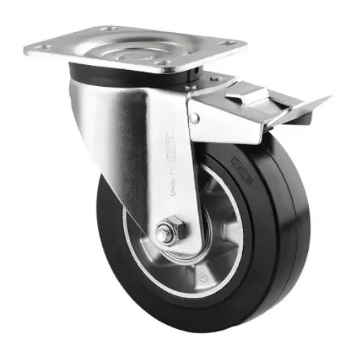 Tente Braked Swivel Castor Wheel, 350kg Capacity, 160mm Wheel - 3677IEP160P63 product image