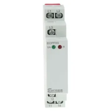 Relpol Phase, Voltage Monitoring Relay, 3 Phase, SPDT, Maximum of 552 V, DIN Rail - ECPF03 product image