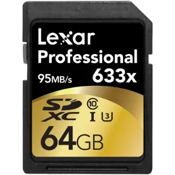Lexar 64 GB SDXC SD Card, Class 10, UHS-1 U3 - LSD64GCBEU633 product image