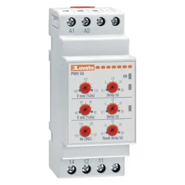Lovato Voltage Monitoring Relay, 1 Phase, SPDT, Maximum of 400V ac, DIN Rail - PMV55A240 product image