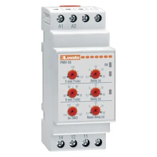 Lovato Voltage Monitoring Relay, 1 Phase, SPDT, Maximum of 400V ac, DIN Rail - PMV55A240 product image